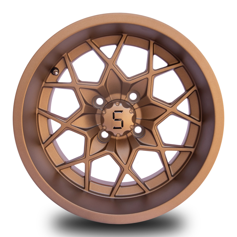 12 / 14 Inch Bronze Golf Cart Aluminium Koła 4X4 Bolt Pattern -25 ET 101.6 PCD