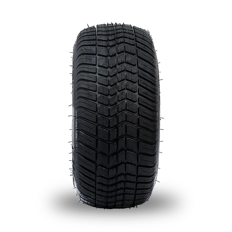 Golf Cart 10' Rims And 205/50-10 DOT Street Tire Combo - Maszynowany/Glossy Black