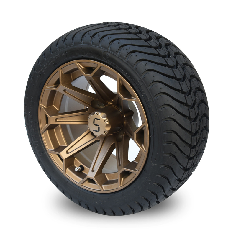 Golf Cart 12-calowe kółka aluminiowe z brązu i 215/35-12 opony DOT z niskim profilem