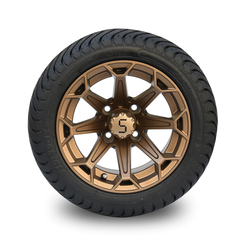 Golf Cart 12-calowe kółka aluminiowe z brązu i 215/35-12 opony DOT z niskim profilem