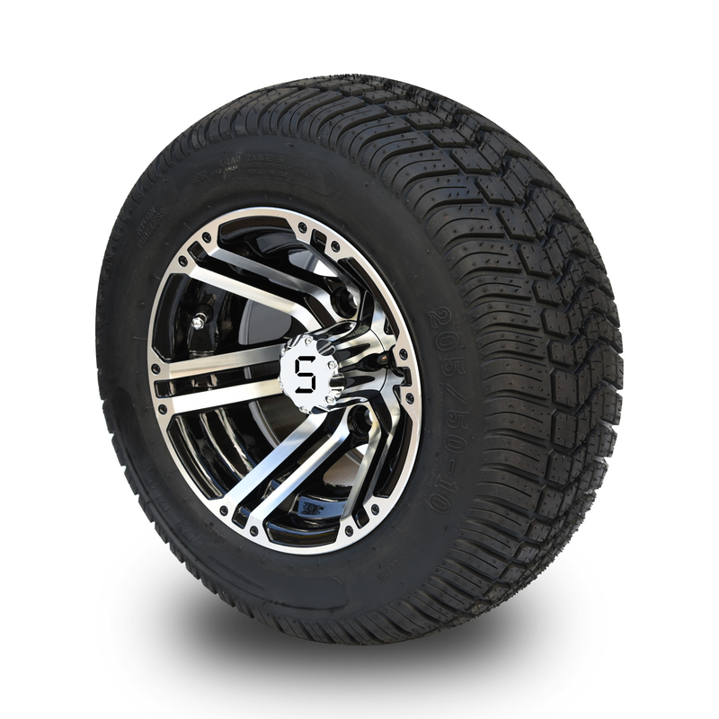 10 cali koło i 205/50-10 DOT Street Tire Combo -25 Offset 4x4 Bolt (101.6mm)