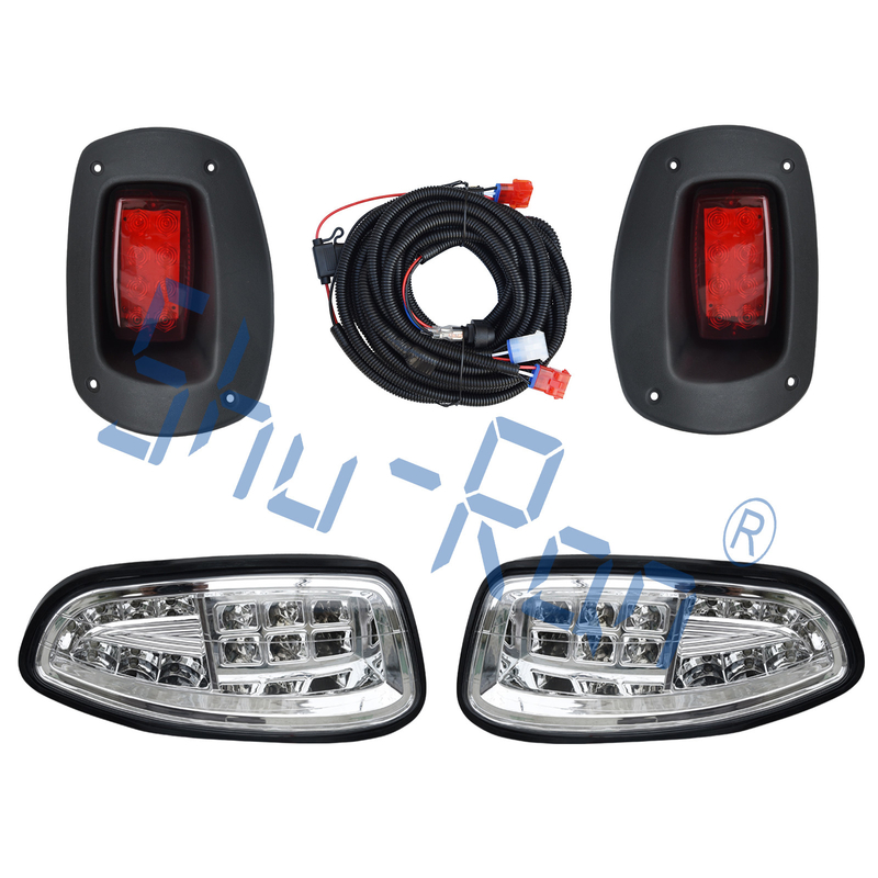 Zestaw oświetlenia LED Deluxe do wózka golfowego dla EZGO RXV, reflektor LED i tylne światło LED